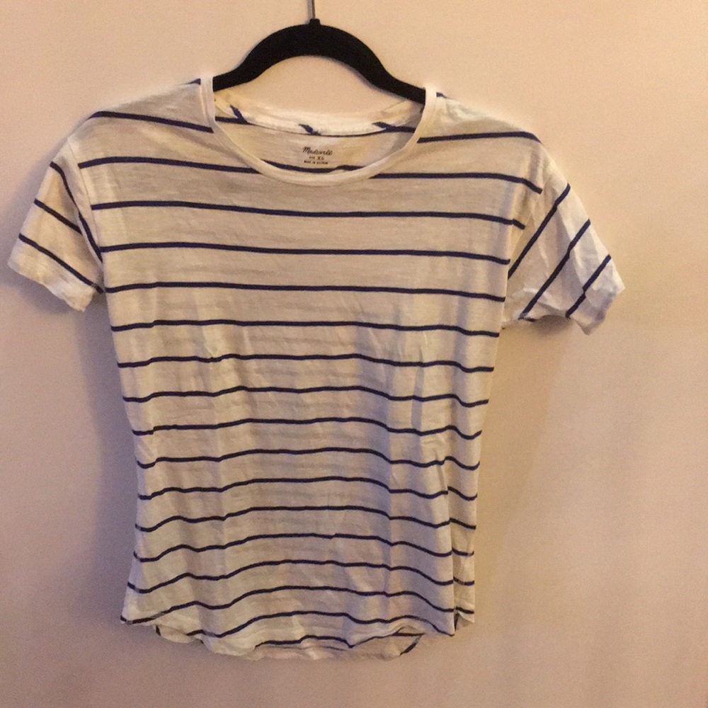 White striped t shirt